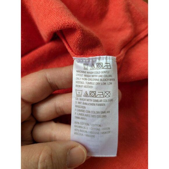 Isaac Mizrahi Women Fit and Flare Cardigan orange/red size M - Picture 11 of 11